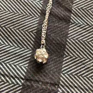 Diamond ball necklace